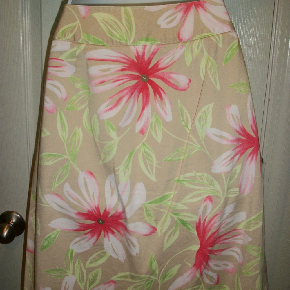 TALBOTS Straight Floral Skirt Size 6 - Picture 5 of 8